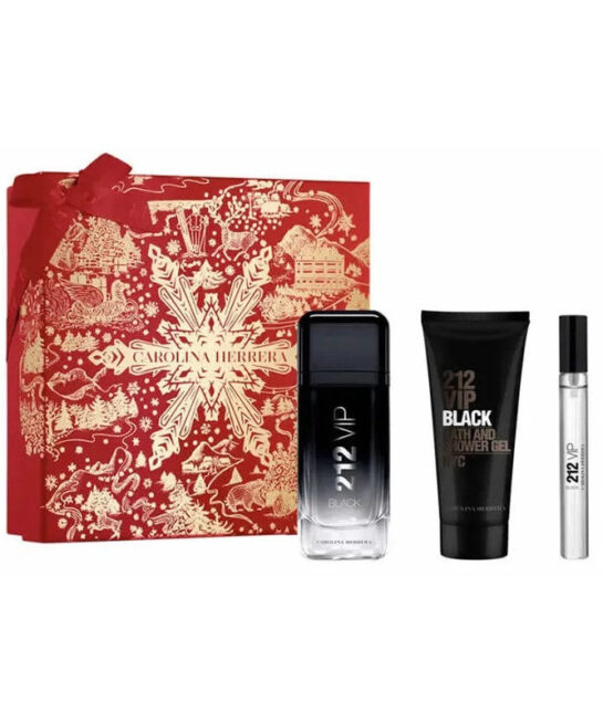 CAROLINA HERRERA 212 VIP BLACK 3 PIEZAS EDP 100ML CABALLERO